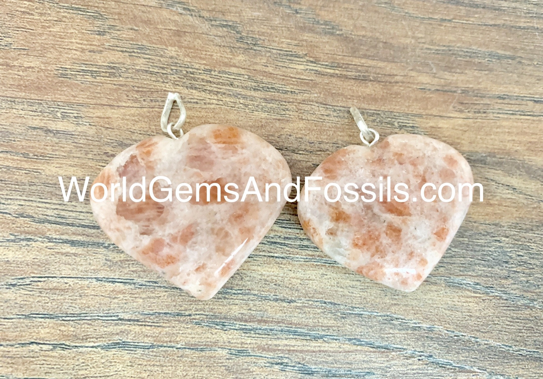 Sun Stone Heart Pendants