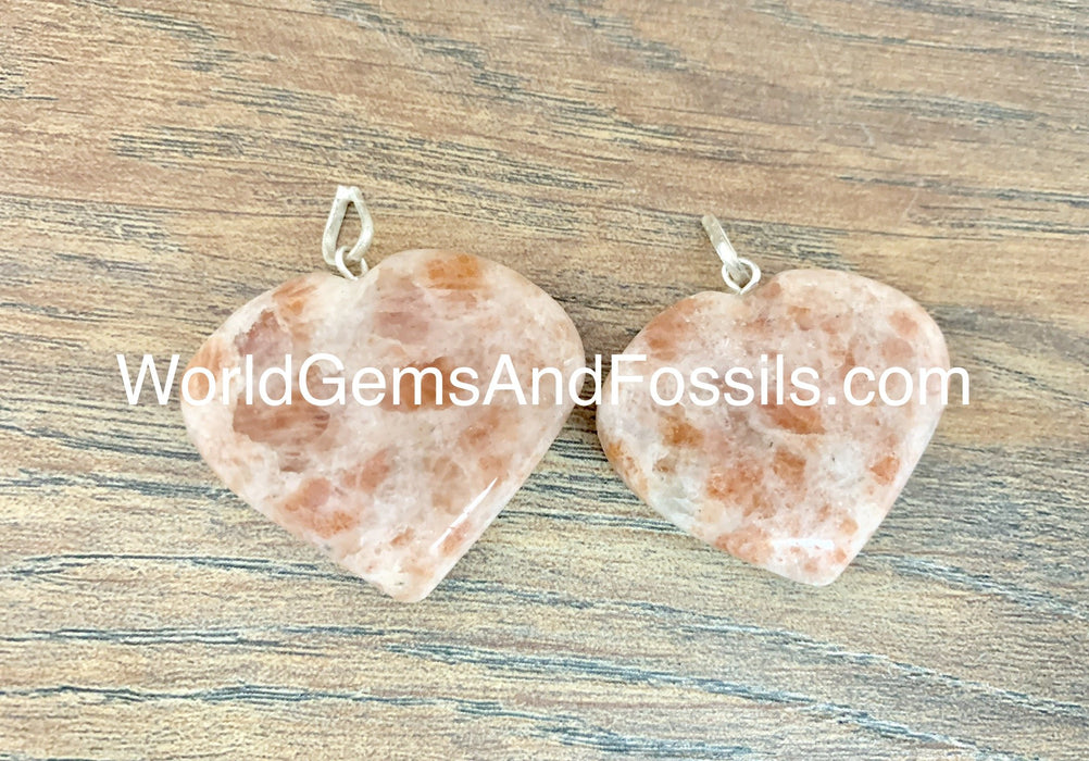 Sun Stone Heart Pendant