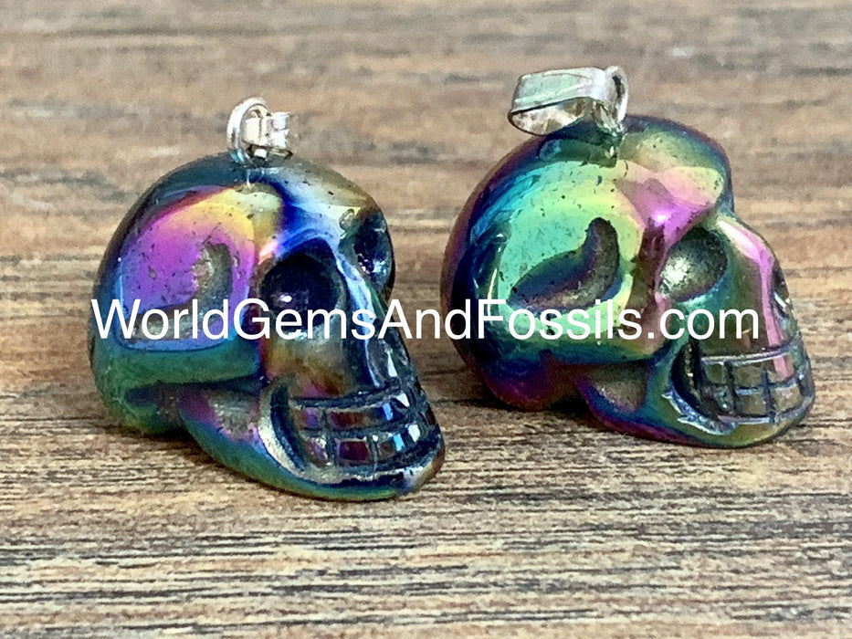 Titanium Aura Skull Pendants