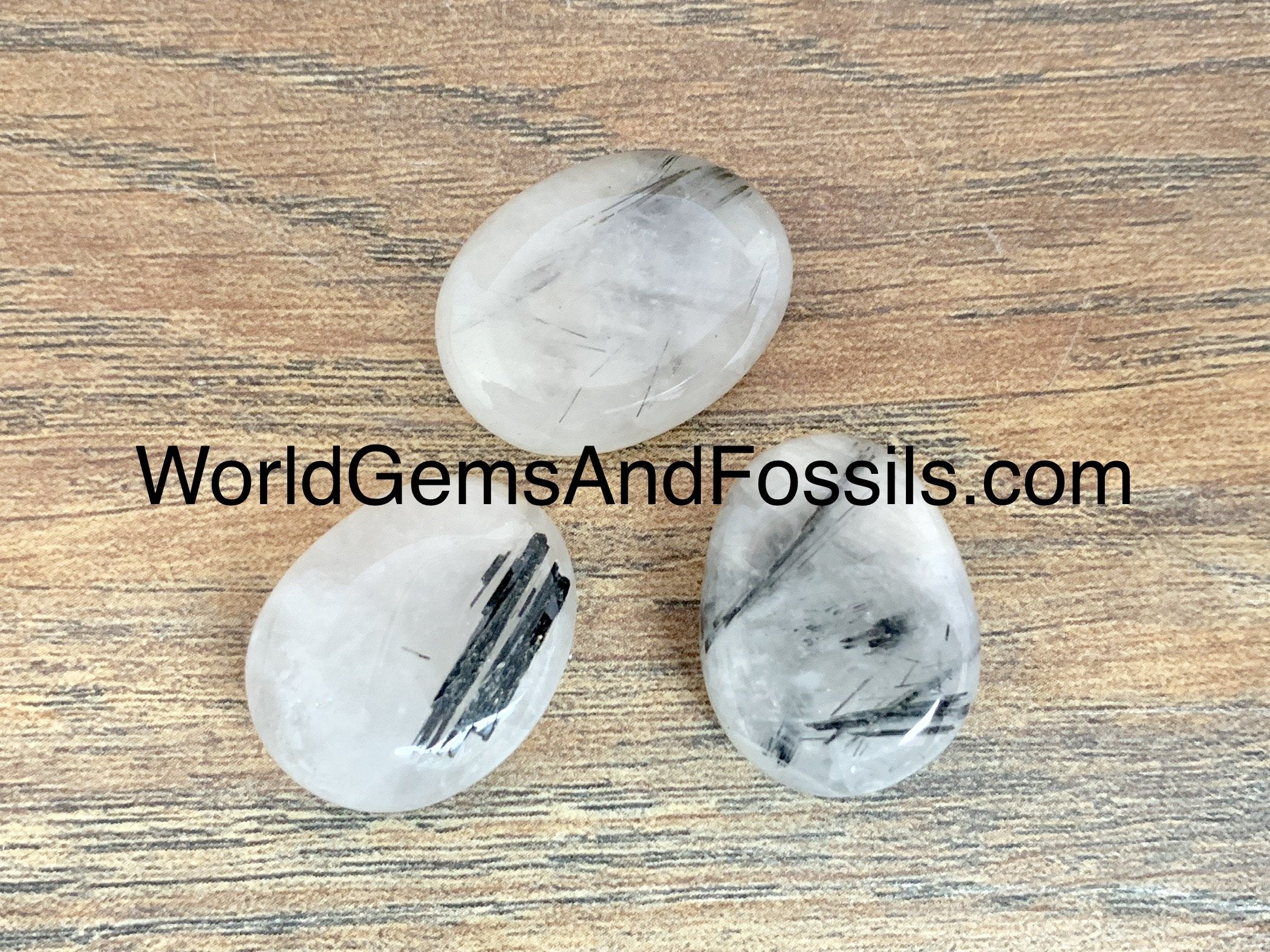 Tourmalated Quartz Palm Stones