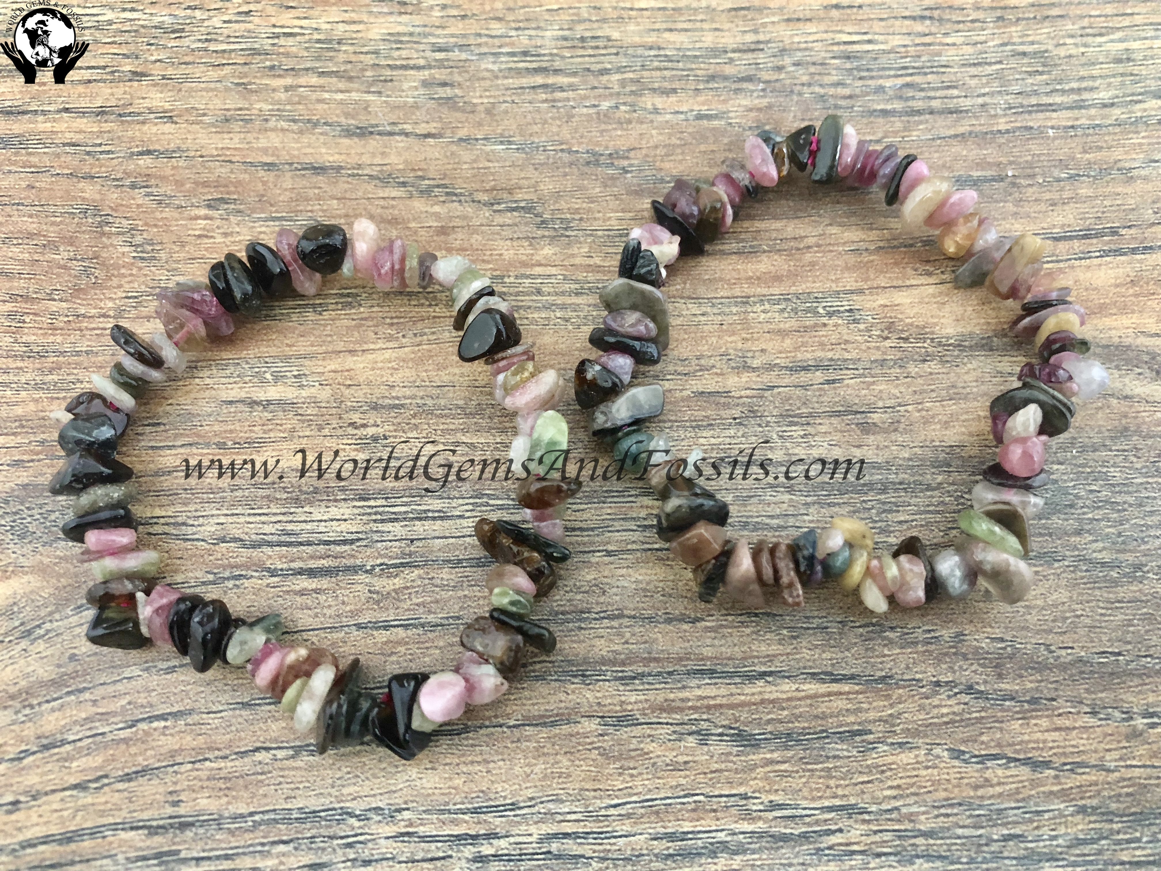 Tourmaline Mix Chip Bracelets