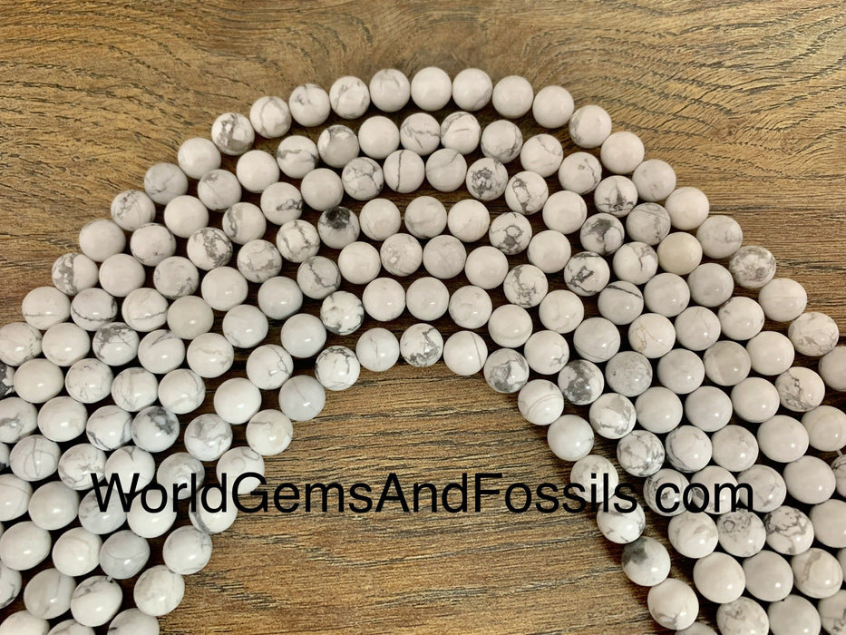 White Howlite Beads 8mm