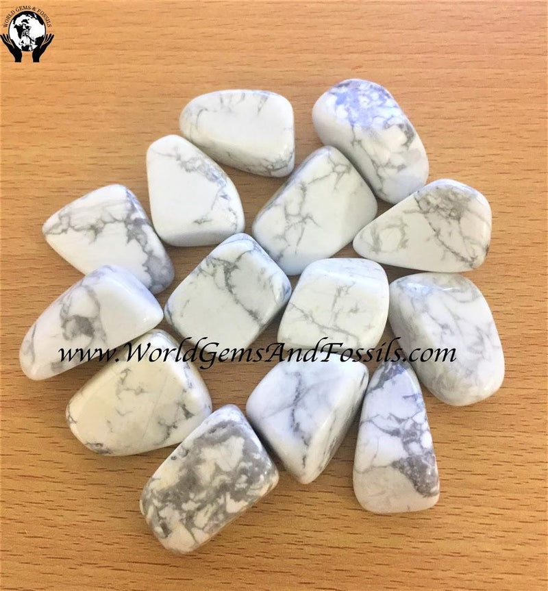 White Howlite Tumbled Stone 1 lb