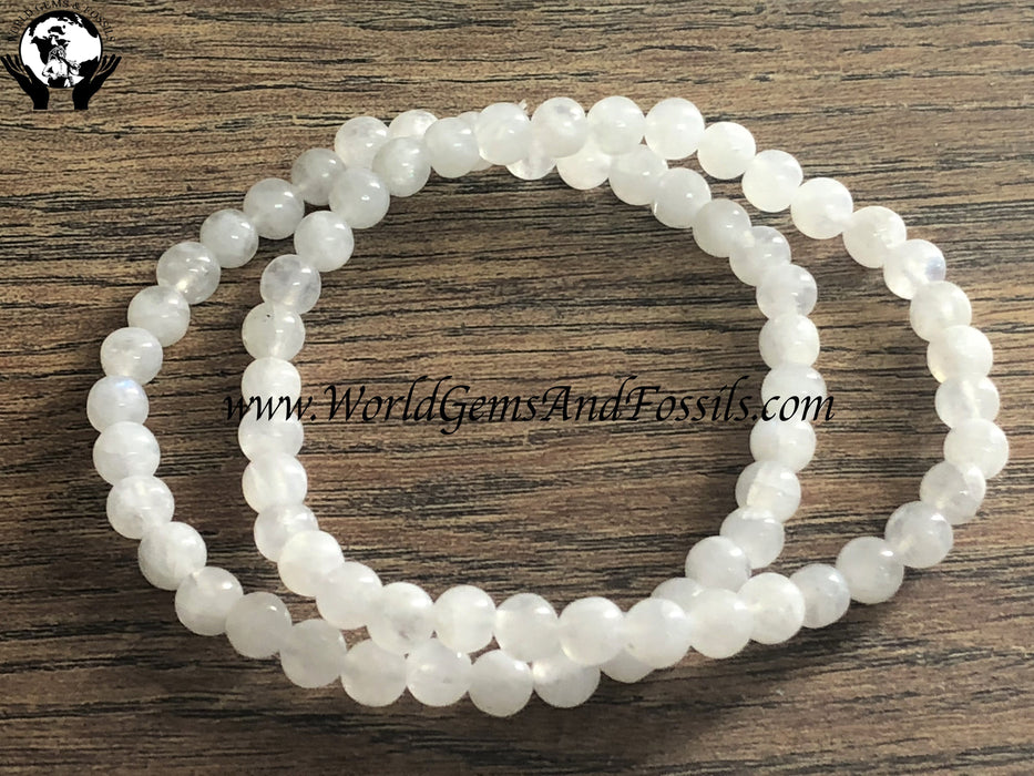 White Rainbow Moonstone Bracelet