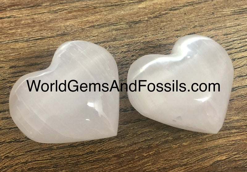 Selenite Heart 1.5"/ 4cm White